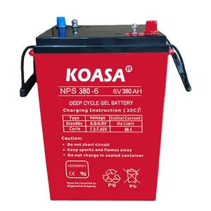 Grande Capacité Vie KOASA de ANTONIE NPS380 6V380AH à Décharge Profonde Batterie Plomb-Acide De Batterie Solaire Batterie Pour L'énergie Solaire Systèmes De Stockage