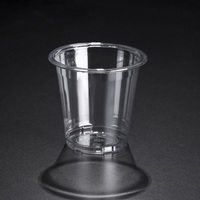 Gobelet jetable transparent en plastique PET de haute qualité, 3 oz, 62 mm, pour boissons et dégustation de nourriture, avec couvercles
