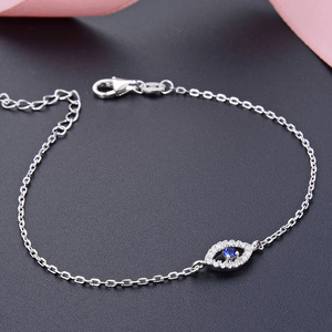 POLIVA Armbänder für Damen Weißes Echtes Sterling Silber Armband Rhodium-Plattiert Kristall Charm-Armbänder - Product Image 4