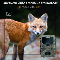 Caméra de surveillance de la faune robuste 4K CMOS WiFi 64MP sans fil, alimentée par énergie solaire, longue autonomie, étanche, carte mini SD