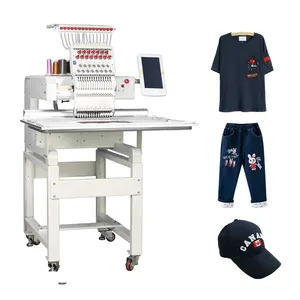 1 head computer high-speed quilting stabilizer hotfix sequin spangle motif t-shirt cap logo name embroidery machine computerized