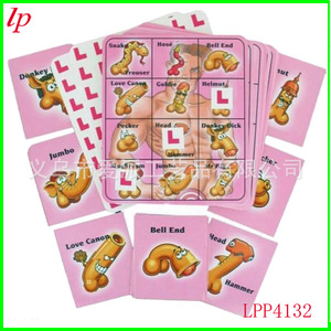Cartes de jeu Willy Bingo, accessoires en papier pour fête de bachelorette LPP4132 - Product Image 1