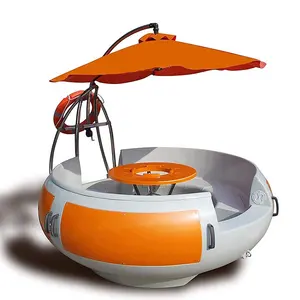 fiberglass swan pedal paddle boat with table sup hillstone hydro manual pedal boat ride for small lake 4 seaters BBQ DONUT BOAT