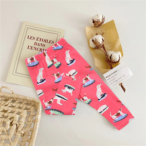 Pantalons longs en coton tricoté décontractés pour bébés et enfants, respirants, leggings longs, vêtements pour enfants en gros - Product Image 3