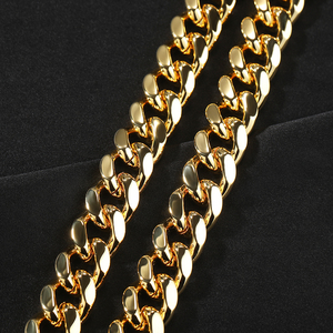 8/10/12/14mm 마이애미 쿠바 체인 목걸이 14K 18k 골드 스테인레스 스틸 모나코 쿠바 링크 체인 목걸이 남성 여성용 힙합 - Product Image 5