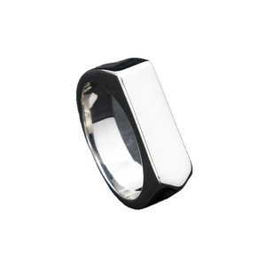 yunnique Minimalist Flat Square Stainless Steel <b>Ring</b> Unisex Jewelry Gift Geometric Design Smooth Band - Product Image 5