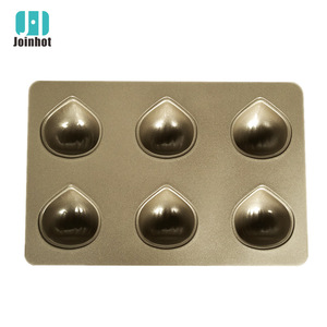 Golden 6-Cavity Chestnut Cake Mold Mini Longevity Bun Mousse Baking Pan Irregular Shape Cake Mold - Product Image 5