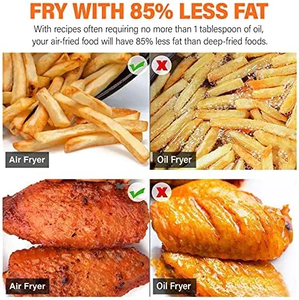 <span class=keywords><strong>Friteuse</strong></span> à air à <span class=keywords><strong>double</strong></span> compartiment 5+5L, côté gauche grillé, côté droit frit simultanément, retirer du feu, <span class=keywords><strong>friteuse</strong></span> à air intelligente pour la maison - Product Image 6