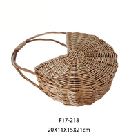 Nouveau style chinois fait à la main en osier naturel en osier pour femmes paniers de rangement élégants