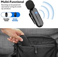 Microphone USB portable sans fil 7 heures Clip-On Computer Interview Lavalier Mic pour l'enregistrement audio et le vlogging