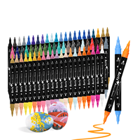 Marqueur de peinture acrylique à double pointe Arrtx AACM-03-64C, ensemble de 64 couleurs