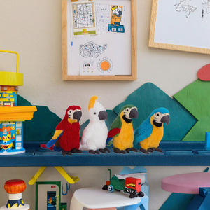Realistica simulazione morbida Macaw peluche simpatici uccelli selvatici pappagallo animali imbottiti PP cotone pieno regalo per bambini per bambini - Product Image 6