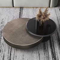 Minimalistischer Luxus-Couchtisch Rund Edelstahl Langlebig Modern Wohnzimmermöbel Italienisch Schlicht Hochwertig
