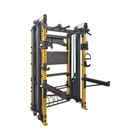 Station de musculation multifonctionnelle professionnelle en acier de haute qualité avec cage de puissance, rack à squats et machine Smith