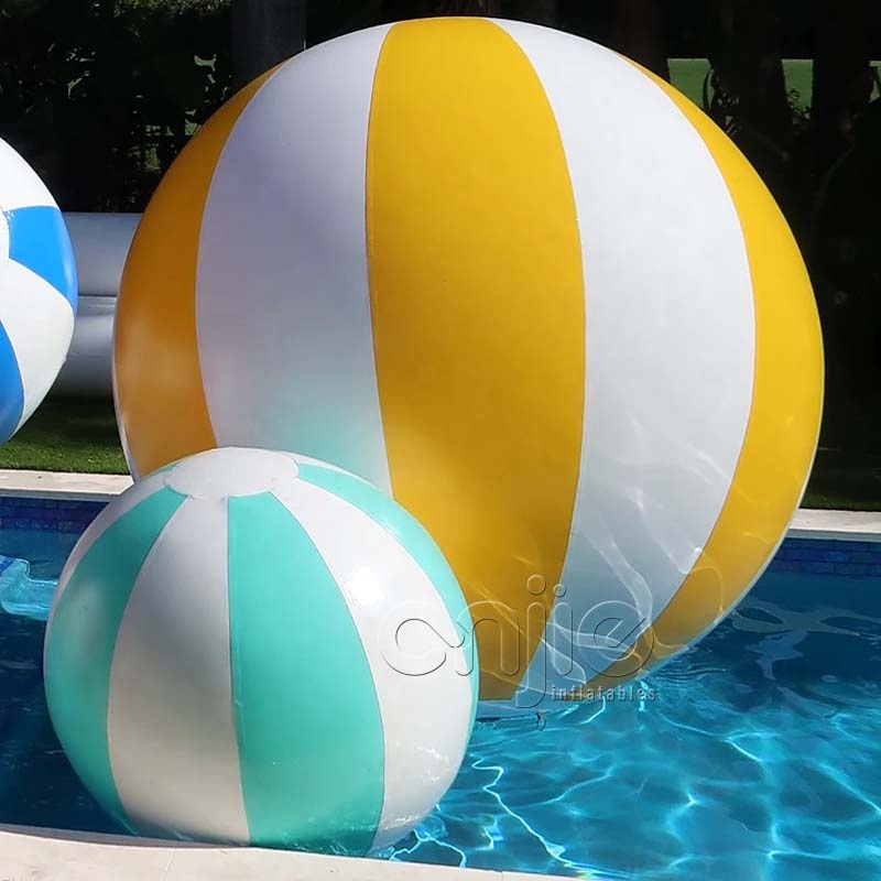 虹色のジャンボビーチボール、夏のパーティー用インフレータブルビーチ