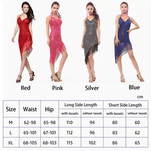 TONGYANG Nuovo Stile Costume da <span class=keywords><strong>Ballo</strong></span> Latino con Rete, Paillettes e Frange, Abito da <span class=keywords><strong>Ballo</strong></span> Latino <span class=keywords><strong>per</strong></span> Donne, Vestiti <span class=keywords><strong>per</strong></span> Esercizi di Danza Latina - Product Image 6