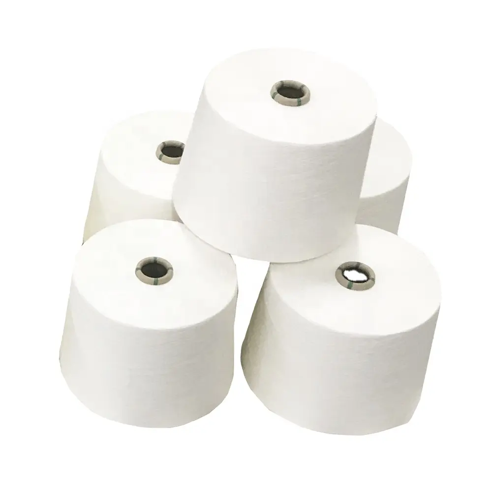 Fabricant Ne60s/1 90% coton 10% soie Siro Compact filé pour le tricotage et le tissage