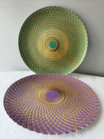 Assiettes de présentation en verre en gros, sous-assiettes en cristal pour la décoration de table, événements festifs, plats de restaurant pour mariages et fêtes