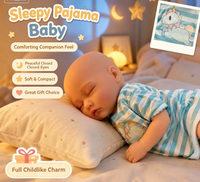 Poupée reborn en silicone solide de 12 pouces, poupée nouveau-né réaliste avec une peau douce et élastique, jouet bébé endormi réaliste, cadeau pour filles