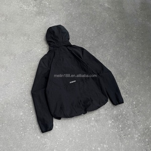 Custom Waterproof Windproof Coat Zipper Nylon Polyester <b>Jacket</b> for Men Lightweight <b>Soft</b> <b>Shell</b> Blank Windbreaker Nylon <b>Jackets</b> - Product Image 2