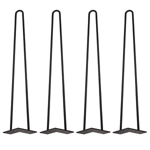 18 pouces jambes en épingle à <span class=keywords><strong>cheveux</strong></span> En Métal En Acier Pas Cher Meubles de salle à Manger de Café 2 Tige Table en Épingle à <span class=keywords><strong>cheveux</strong></span> - Product Image 5