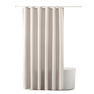Haute qualité 235gsm imperméable à la lumière <span class=keywords><strong>lin</strong></span> polyester tissu couleur pure rideaux logo personnalisé rideau de bain tissu <span class=keywords><strong>lin</strong></span> - Product Image 1