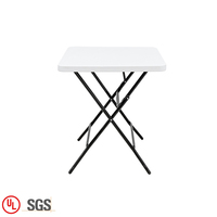 Table pliante carrée en plastique pour le camping petite table carrée pliable moderne pour le jardin en plein air vente en gros