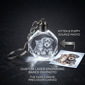 Photo personnalisée gravure laser 3d <span class=keywords><strong>porte</strong></span>-clés lumière LED cristal K9 cristal <span class=keywords><strong>porte</strong></span>-clés logo voiture <span class=keywords><strong>personnalisé</strong></span> - Product Image 4