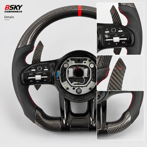 Volant <span class=keywords><strong>sport</strong></span> en fibre de carbone personnalisé 809 adapté aux <span class=keywords><strong>Mercedes</strong></span> Benz C GLC E GLE CLS W204 W205 W212 W213 C43 C300 W176 W177 - Product Image 4