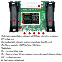 Testeur de capacité de batterie à écran LCD de type C Module de détecteur de puissance de batterie numérique au lithium