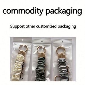 New Arrival Eco-Friendly Customized Panda & Fruit Design Woven Polyester Self-Defense <b>Wristlet</b> Keychain with Scrunchies - Product Image 4