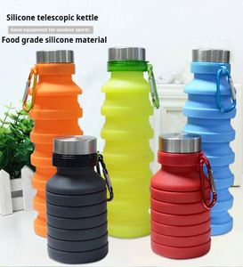 Bouteille d'eau de sport portable en silicone pliable avec paille, lavable au lave-vaisselle, réutilisable pour l'extérieur - Product Image 5