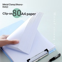 Carpeta con Clip para Archivos A4, Portapapeles para Estudiantes, Bloc de Notas Vertical, Clip para Papeles de Oficina, Reuniones y Exámenes