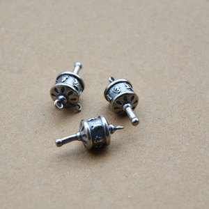 Tibetan <b>Silver</b> Prayer Wheel <b>Charms</b> Z114 Unisex Jewelry Accessories For Necklaces <b>Bracelets</b> DIY - Product Image 1