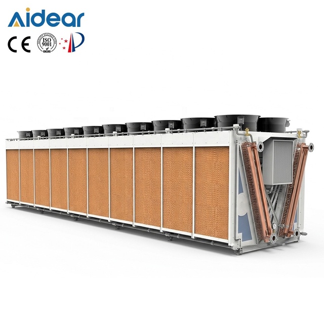 Aidear Water-Saving Adiabatic Cooler for Plastics Processing Plant Closed Loop Cooling Tower Replacement