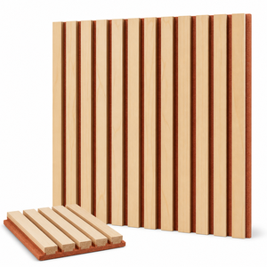 Panneaux acoustiques de <span class=keywords><strong>plafond</strong></span> haut de gamme, design en bois lamellé, pour hôtel, solution murale intérieure en gros - Product Image 1