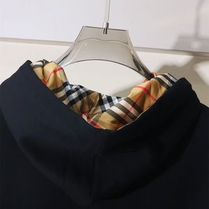 Sudadera con Capucha y Cremallera 100% Algodón a Cuadros con Logotipo de Marca Bordado para Hombre/Mujer, Ajuste Universal, Alta Calidad - Product Image 4