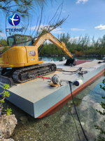 Plateforme flottante modulaire en acier Eterne de 120 tonnes pour travaux d'excavation et construction de ponts fluviaux