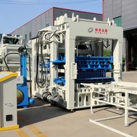 Machine à fabriquer des blocs creux en béton QT 12-15 PLC, ligne de production de briques entièrement automatique avec traitement du sable, facile à utiliser