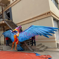Décoration de toit gonflable, Faucon/Oiseau/Aigle gonflable pour accessoires de scène, Oiseau bleu gonflable géant à ailes énormes