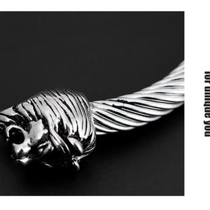 กำไลข้อมือรูปหัวสิงโตสำหรับผู้หญิงผู้ชาย ทำจากสแตนเลส ดีไซน์ฮิปฮอป - Product Image 5