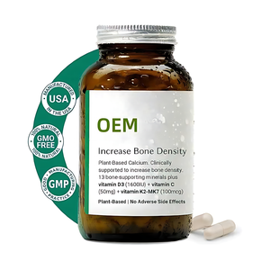Oem hữu cơ màu Đỏ tảo Canxi bổ sung <span class=keywords><strong>vitamin</strong></span> D3 <span class=keywords><strong>K3</strong></span> viên nang magiê khoáng chất dấu vết viên nang cho sức khỏe xương sức mạnh - Product Image 1