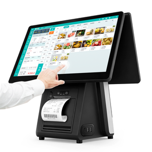 Hệ thống máy tính tiền <span class=keywords><strong>POS</strong></span> tích hợp tất cả trong một màn hình kép 15.6 inch cảm ứng dành cho cửa hàng bán lẻ - Product Image 2