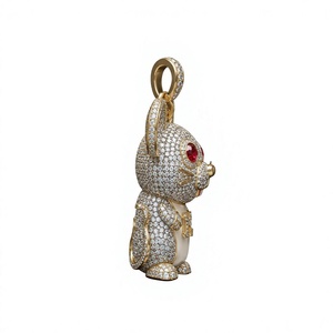 Colgante de ratón con encanto animal, de aleación chapada con cristales de diamantes de imitación, accesorio de joyería para regalo - Product Image 3