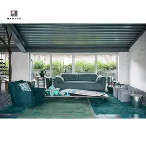 意大利客厅家具设计现代沙发套装3座沙发组合真皮沙发