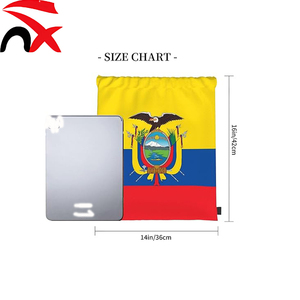 Bolsa con Cordón Personalizada con la Bandera de Ecuador, Mochila Patriótica con Cordón, Bolsas de Viaje para Gimnasio, Deportes, Yoga, Baile, Senderismo, para Hombres y Mujeres - Product Image 3