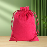 Pochette en velours noir pour bijoux, sac à cordon en velours, petite pochette de rangement pour bijoux, sac à cordon en velours de soie personnalisé