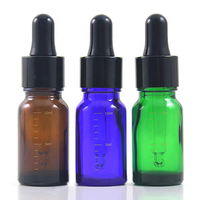 Logo personnalisé 5ml 10 ml 15ml 20ml flacon compte-gouttes d'huile essentielle en verre dépoli vert ambre bleu avec ligne de mesure 30 50 100ml