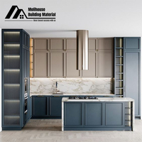 Usine chinoise Armoire de cuisine modulaire en forme de L Armoire arménienne Armoires murales de cuisine horizontales avec rangement
