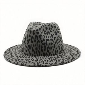 Autumn Winter Fashion Trendy Leopard Print <b>Fedora</b> <b>Hat</b> for Women <b>Men</b> Outdoor Travel Party Jazz <b>Hat</b> - Product Image 5